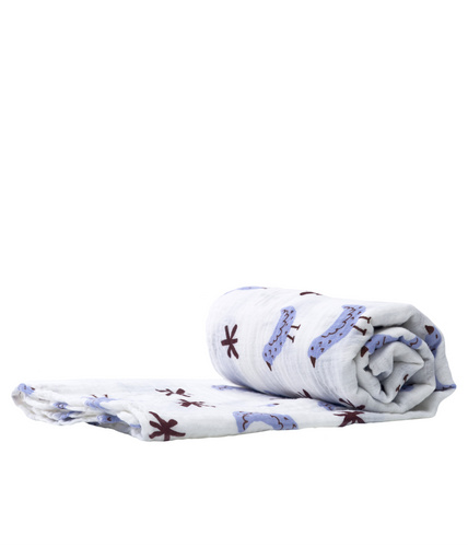 Муслиновая пеленка, цвет - птички