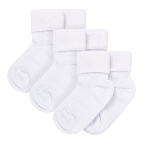 Набор хлопковых носочков (3 пары, цвет - белый)
