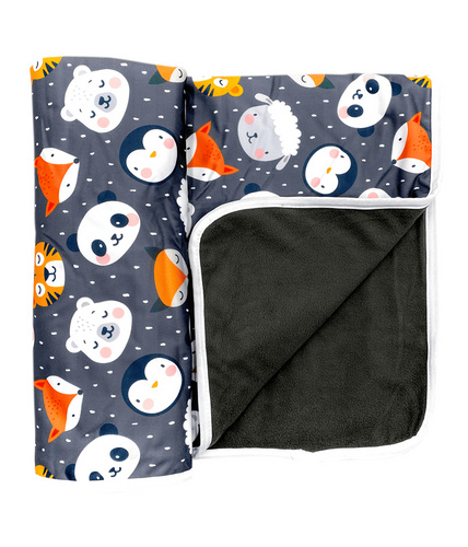 Впитывающая пеленка многоразовая, цвет - звери на темном