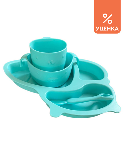 Уценённый набор детской посуды для кормления 4 предмета